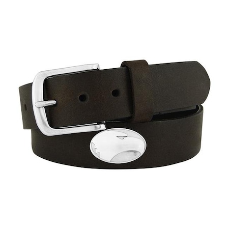 Zeppelinproducts ZeppelinProducts GAS-BOLP-BRW-32 Georgia Southern Concho Brown Leather Belt; 32 Waist GAS-BOLP-BRW-32